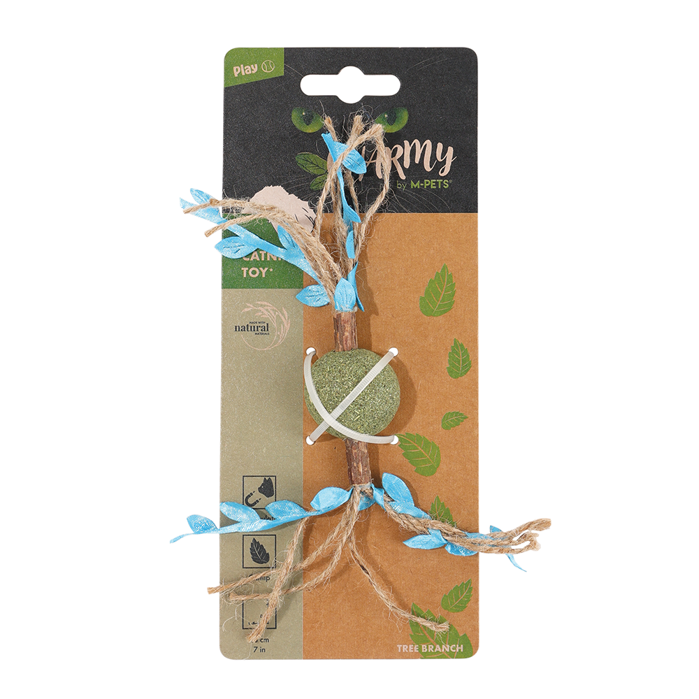 M-PETS Charmy Branch Blue Catnip Cat Toy