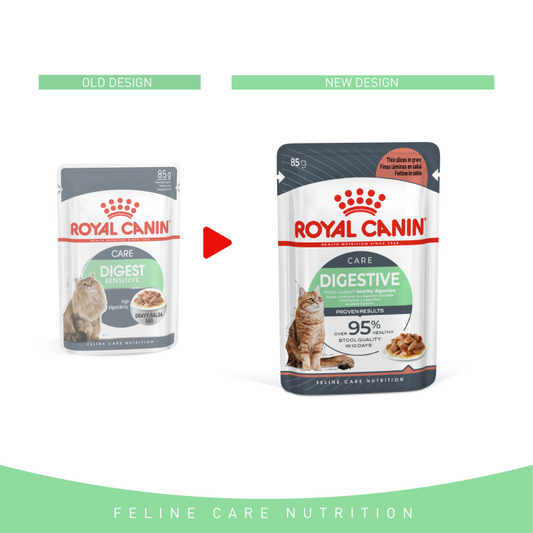 Royal Canin Feline Care Nutrition Digest Sensitive Gravy (WET FOOD - Pouches) 12 x 85g