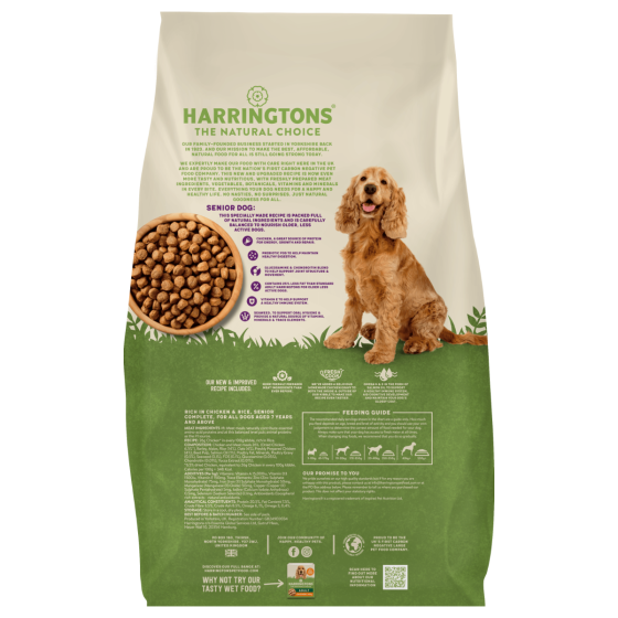 Harringtons Complete Chicken & Rice Dry Dog Food 12kg-For Senior Dog