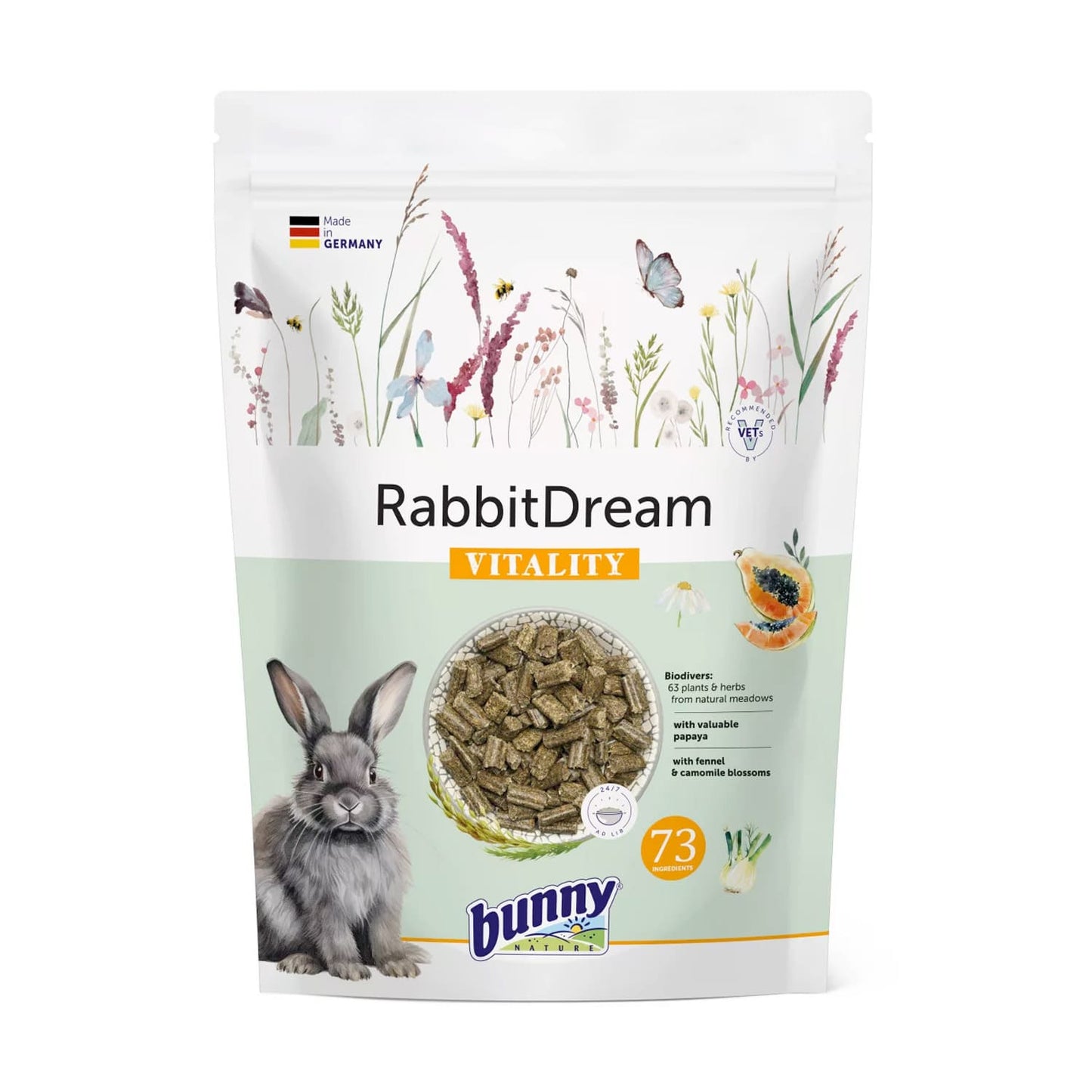 RabbitDream VITALITY 1.5 Kg-Complete food for adult rabbits.