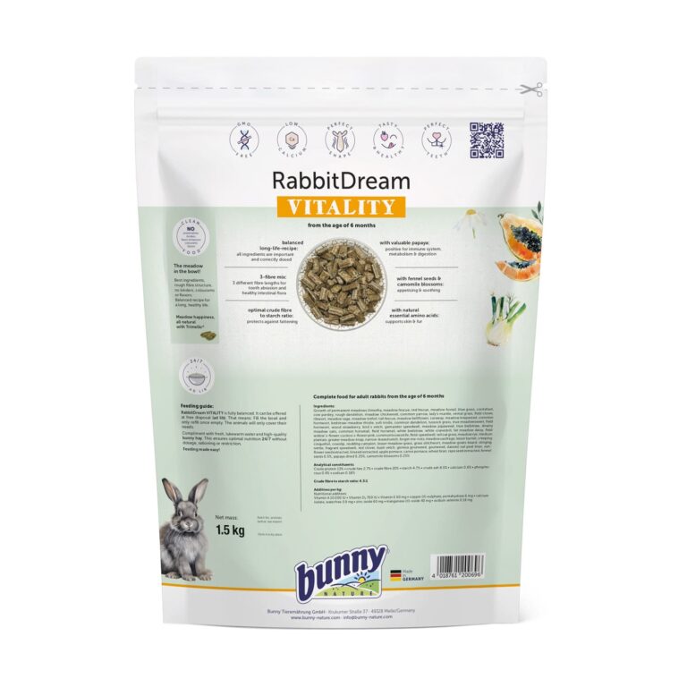 RabbitDream VITALITY 1.5 Kg-Complete food for adult rabbits.