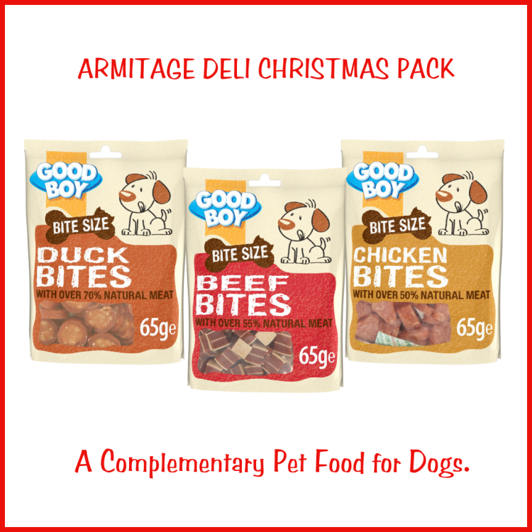 ARMITAGE DELI CHRISTMAS PACK TREATS FOR DOGS- Size: Box of 3