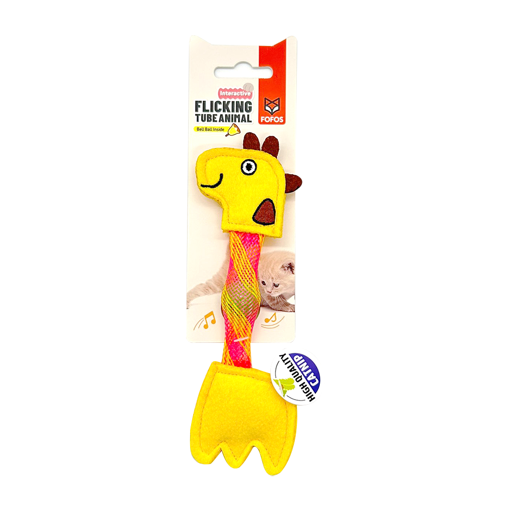 FOFOS Flick Tube Giraffe Cat Toy