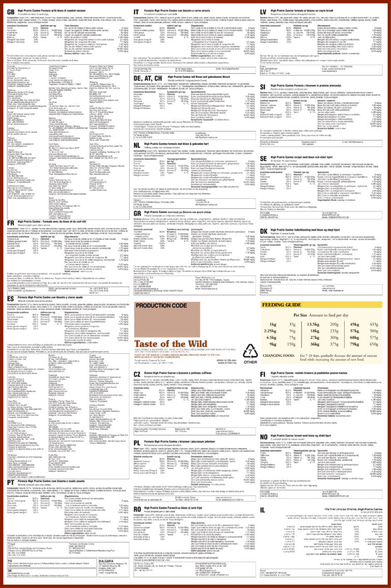 Taste Of The Wild High Prairie Canine Recipe Dry Dog Food