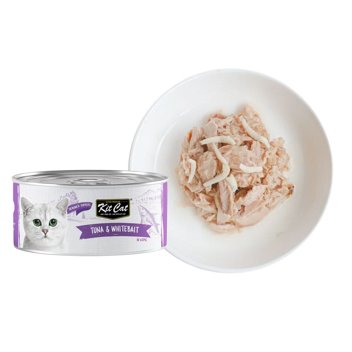 Kit Cat Deboned Tuna & Whitebait Toppers 80g