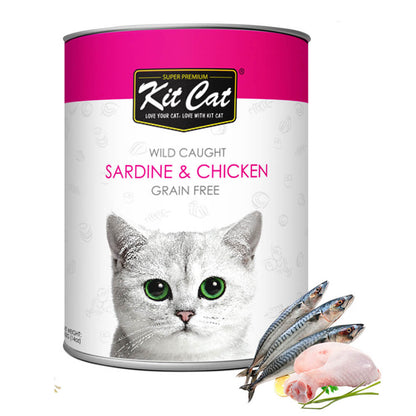 Kit Cat Wild Caught Sardine & Chicken  400G