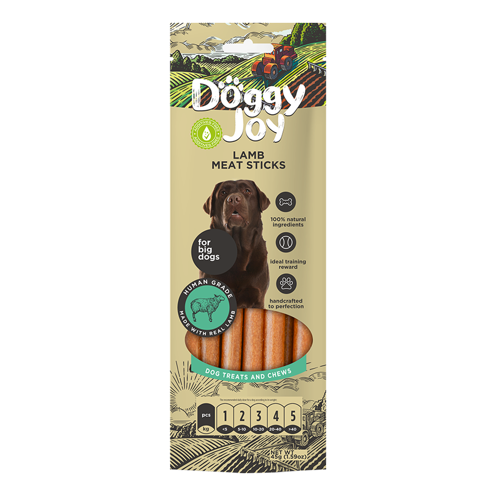 Doggy Joy Lamb Meat Sticks Dog Treats 45g