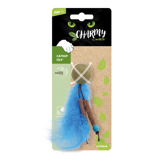 M-PETS Charmy Bugbear Blue Catnip Cat Toy