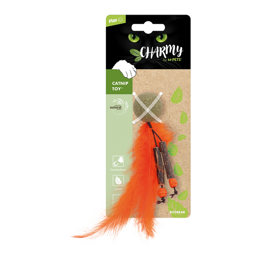 M-PETS Charmy Bugbear Orange Catnip Cat Toy