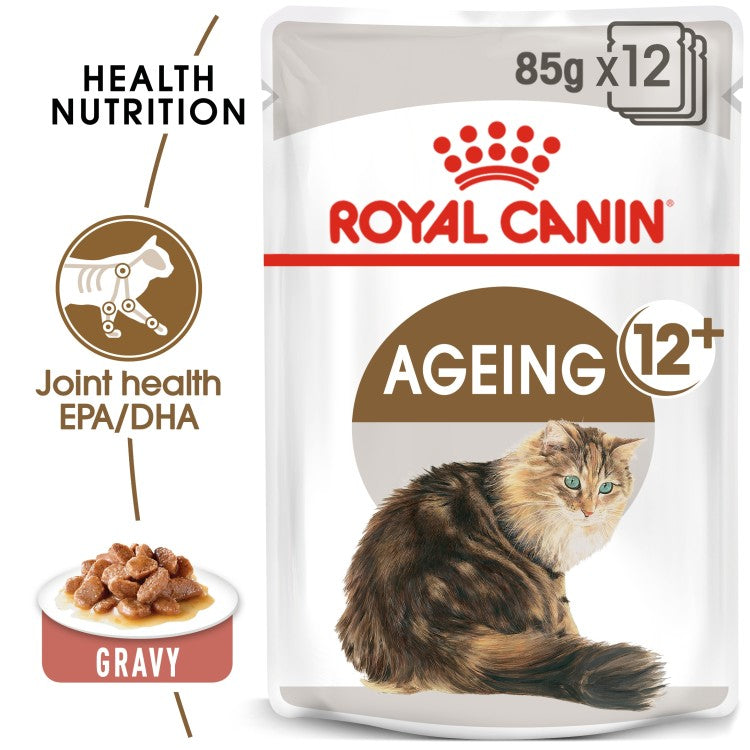 Feline Health Nutrition Ageing +12 Gravy (WET FOOD - Pouches)