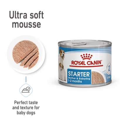 Royal Canin -Canine Health Nutrition Starter Mousse (WET FOOD - Cans)12 x 195g