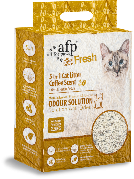 All For Paws Clumping 5-in-1 Cat Litter - Coffee scent/6 L