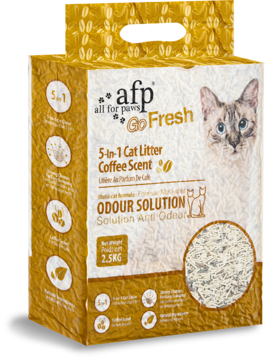 All For Paws Clumping 5-in-1 Cat Litter - Coffee scent/6 L