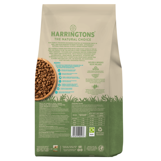 Harringtons Complete Turkey & Rice Dry Puppy Food 1.7kg