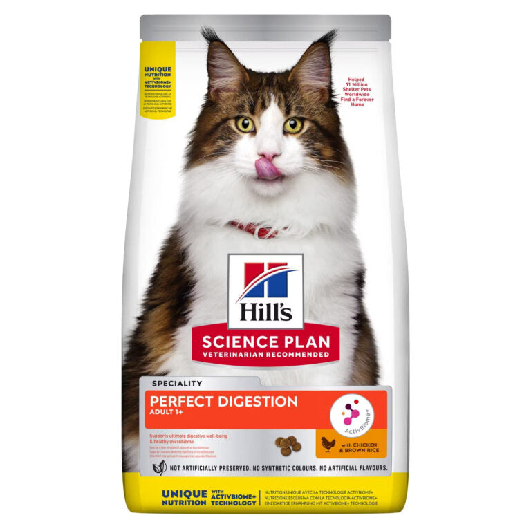 Hill’s Science Plan Perfect Digestion Adult 1+ Cat Food with Chicken & Brown Rice