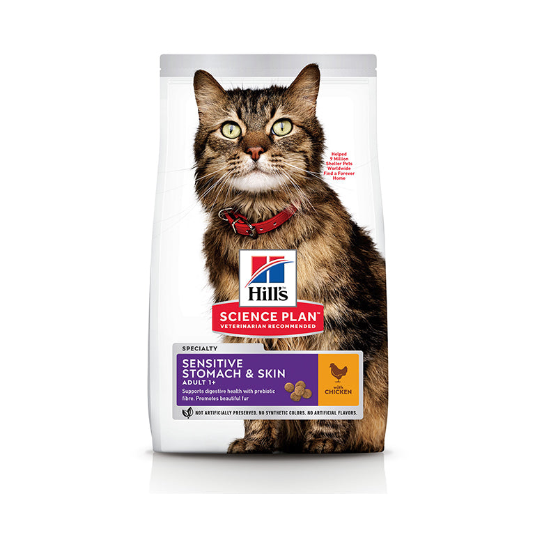 Hill’s Science Plan Sensitive Stomach & Skin Adult Cat Food With Chicken