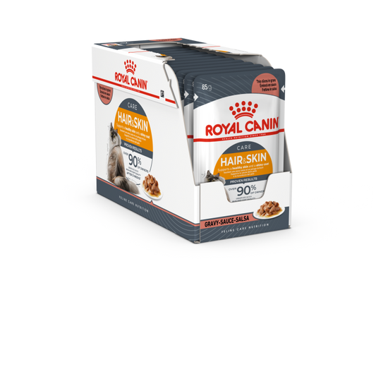 Royal Canin Feline Care Nutrition Hair & Skin Gravy (INTENSE BEAUTY) (WET FOOD - Pouches) 12x85g