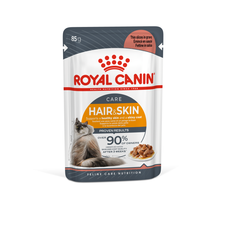 Royal Canin Feline Care Nutrition Hair & Skin Gravy (INTENSE BEAUTY) (WET FOOD - Pouches) 12x85g