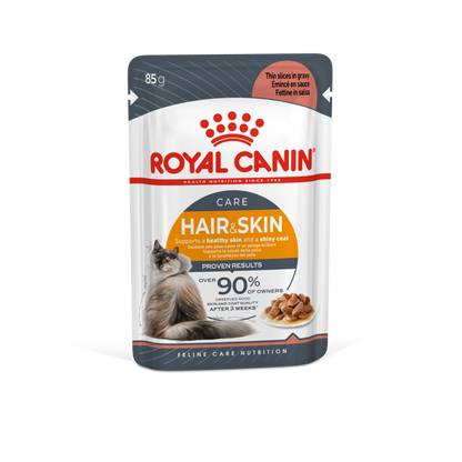 Royal Canin Feline Care Nutrition Hair & Skin Gravy (INTENSE BEAUTY) (WET FOOD - Pouches) 12x85g