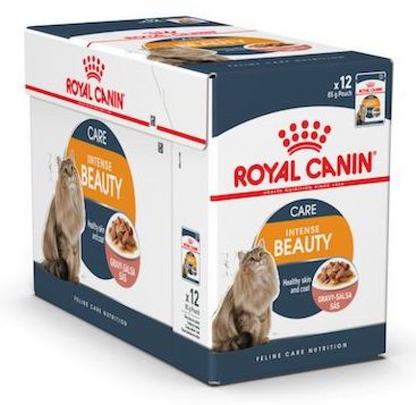 Royal Canin Feline Care Nutrition Hair & Skin Gravy (INTENSE BEAUTY) (WET FOOD - Pouches) 12x85g