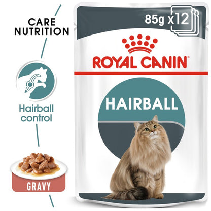 Royal Canin Feline Care Nutrition Hairball Gravy (WET FOOD - Pouches)12 x 85g