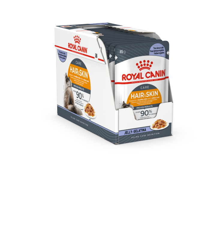 Royal Canin Feline Care Nutrition Hair & Skin Jelly (INTENSE BEAUTY) (WET FOOD - Pouches) 12x85g