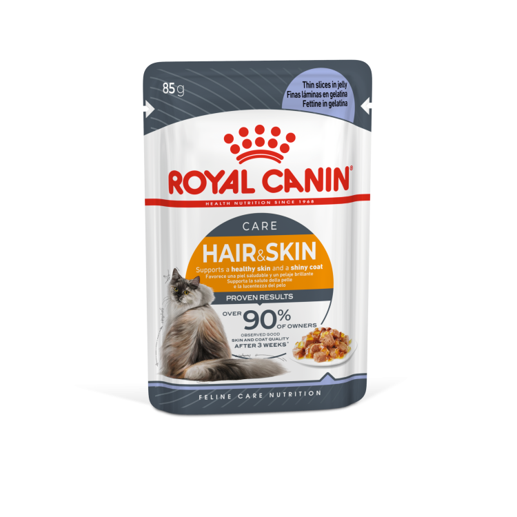 Royal Canin Feline Care Nutrition Hair & Skin Jelly (INTENSE BEAUTY) (WET FOOD - Pouches) 12x85g