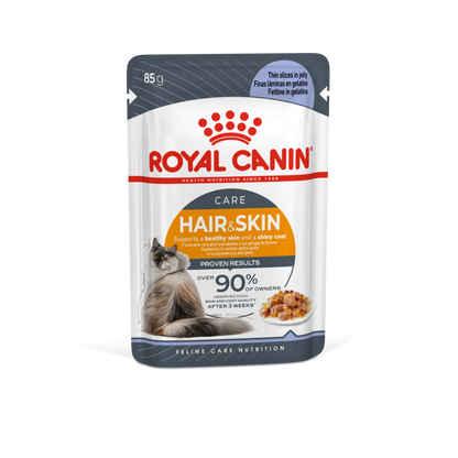 Royal Canin Feline Care Nutrition Hair & Skin Jelly (INTENSE BEAUTY) (WET FOOD - Pouches) 12x85g