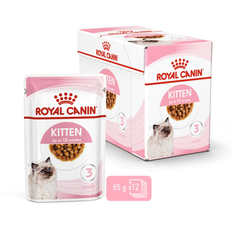 Royal Canin Feline Health Nutrition Kitten Gravy (WET FOOD - Pouches) 12 x 85g