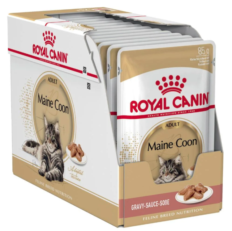 Royal Canin Feline Breed Nutrition Maine Coon (WET FOOD - Pouches)12 x 85g