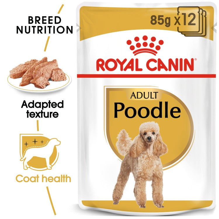 Royal Canin Breed Health Nutrition Poodle Adult (WET FOOD - Pouches)12 x 85g