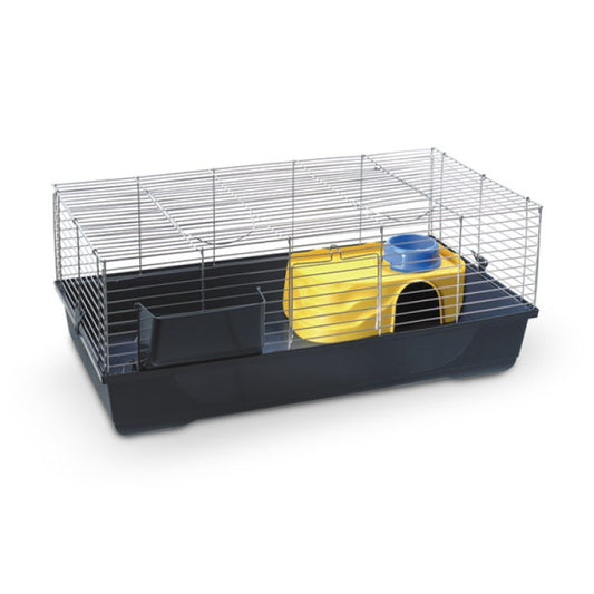 Baldo VIP Rabbit Cage - 100 x 53 x 46 cm/Black & Sand