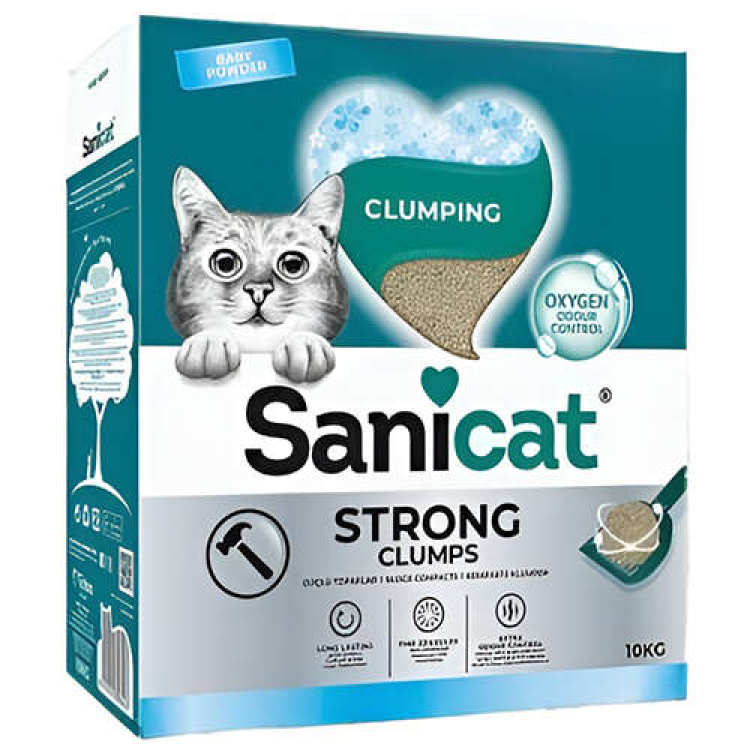 Sanicat Strong Clumps, Baby Powder 10 KG