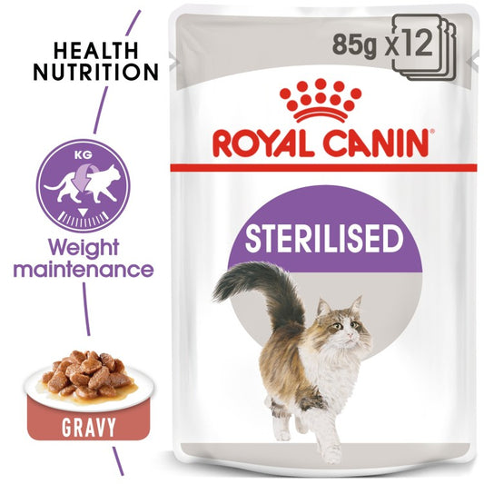 Royal Canin Feline Health Nutrition Sterilised Gravy (WET FOOD - Pouches)