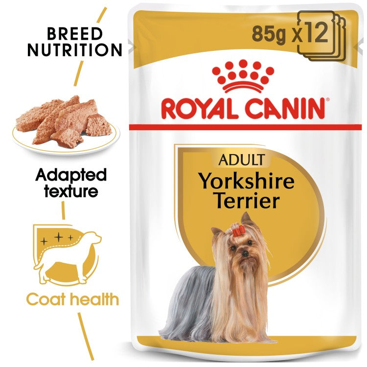 Royal Canin Breed Health Nutrition Yorkshire Adult (WET FOOD - Pouches)12 x 85g